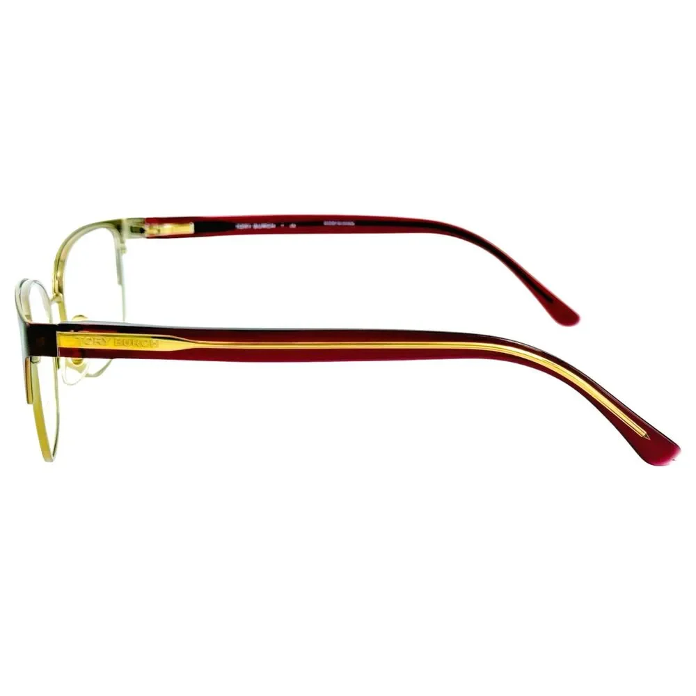 Tory Burch TY1052 Womens Metal Eyeglass Frame 3197 Bordeaux Gold 51-16